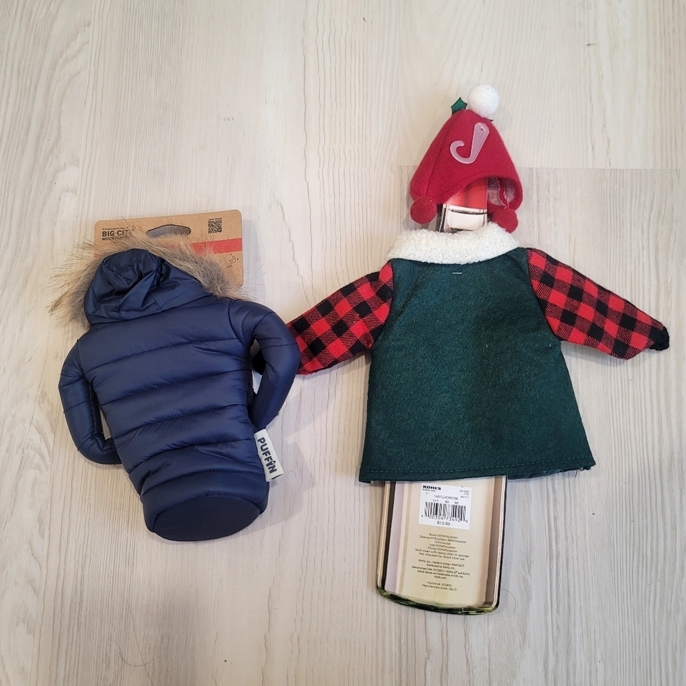 PUFFIN X EDDIE BAUER + KOHL'S Can Cooler Puffer Park , wine bottle X mas cover - Picture 3 of 16